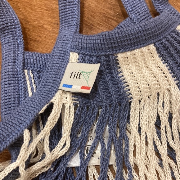 Filt French Market Tote White Blue - Picture 3 of 4